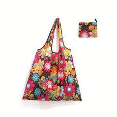 1pc Reusable Grocery Bags With Handles Foldable Washable Shopping Bags