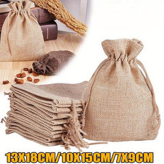 Burlap Drawstring Gift Bag Jute Wedding Favor Packaging