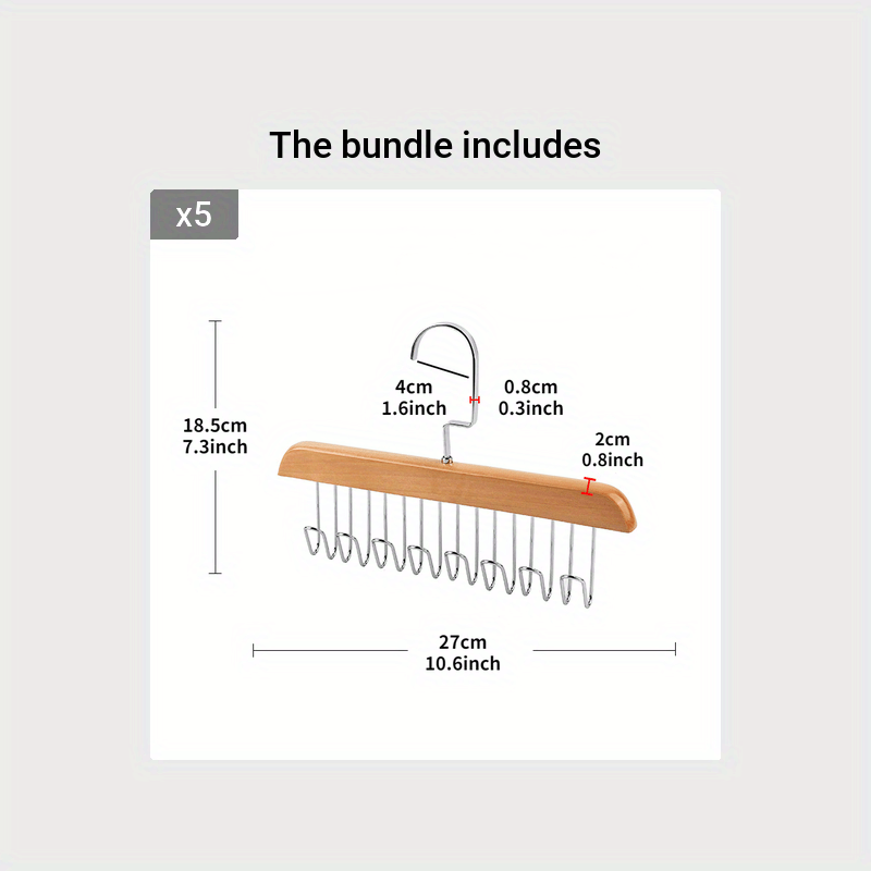 8 Hook Multifunction Belt Hanger for Closet Space Optimization