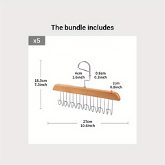 8 Hook Multifunction Belt Hanger for Closet Space Optimization