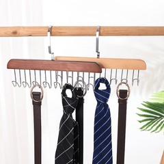 8 Hook Multifunction Belt Hanger for Closet Space Optimization