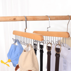 8 Hook Multifunction Belt Hanger for Closet Space Optimization