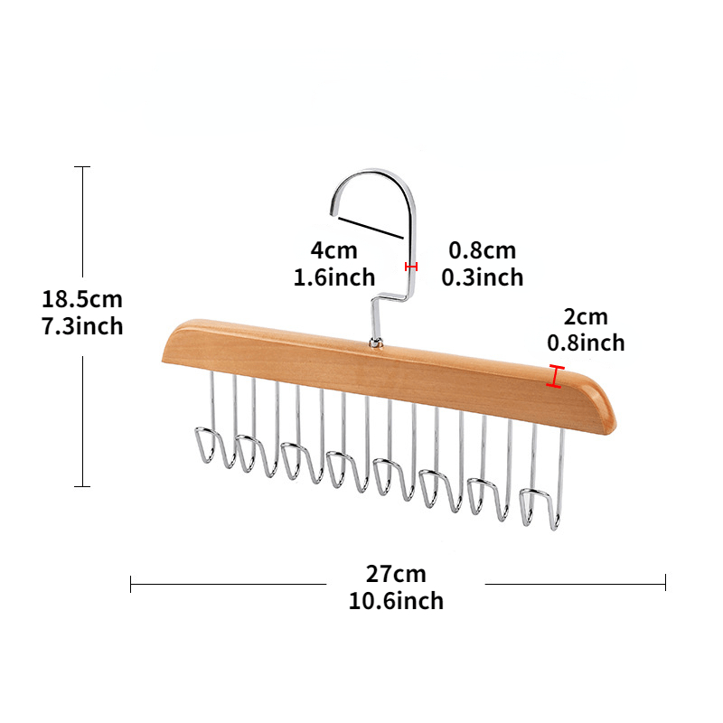 8 Hook Multifunction Belt Hanger for Closet Space Optimization