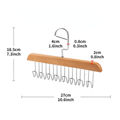 8 Hook Multifunction Belt Hanger for Closet Space Optimization