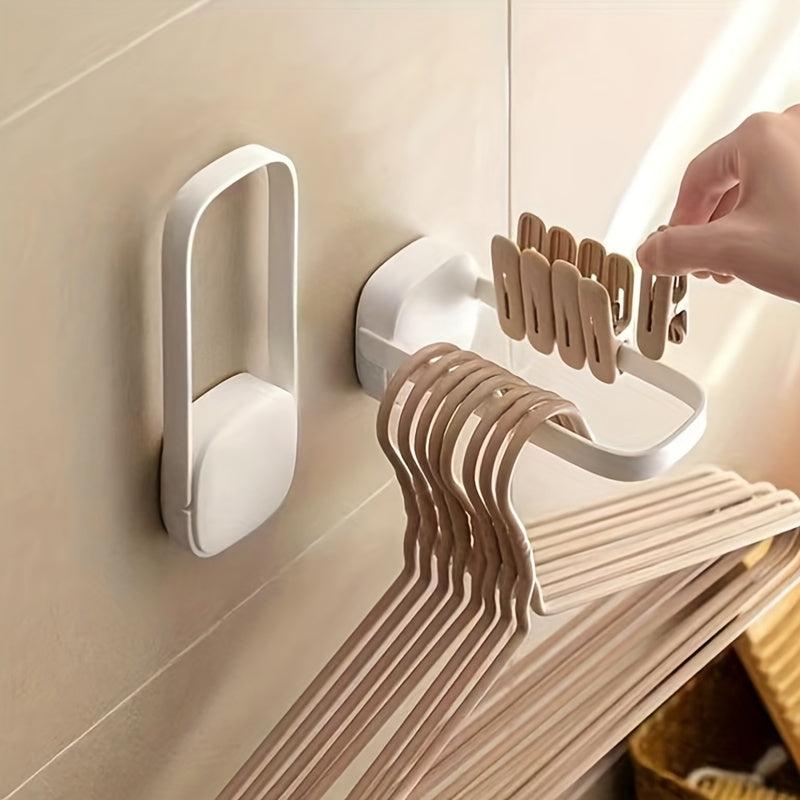 Foldable Clothes Hanger Storage Rack Wall-mounted Clothes Drying Rack