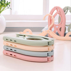 5/6 Pcs Travel Folding Hangers Set Indoor Drying Gadget Clothes Ra