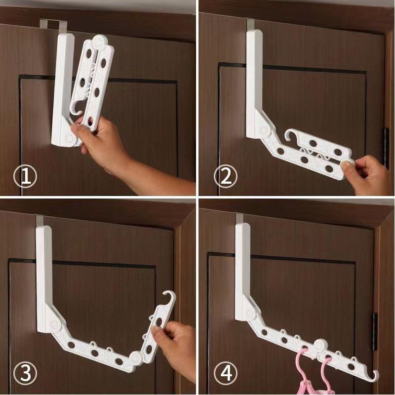 5/6 Pcs Travel Folding Hangers Set Indoor Drying Gadget Clothes Ra