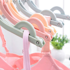 5/6 Pcs Travel Folding Hangers Set Indoor Drying Gadget Clothes Ra