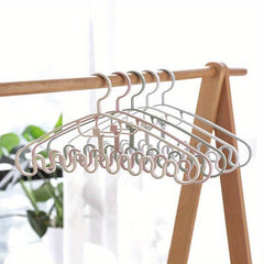 3pcs Wave Shape Clothes Hanger Underwear Bags Hanging Rack