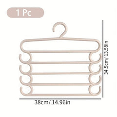 5-Layer Pants Rack Space-Saving Trousers Hanger Closet Organizer