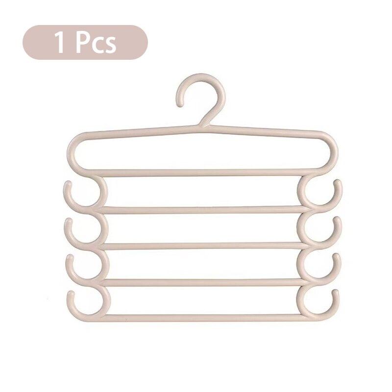 5-Layer Pants Rack Space-Saving Trousers Hanger Closet Organizer