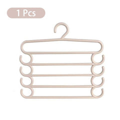 5-Layer Pants Rack Space-Saving Trousers Hanger Closet Organizer