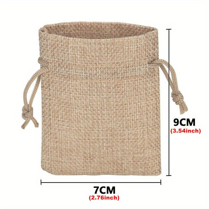 30pcs Coarse Linen Drawstring Bags for Parties or Hotel