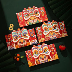 4pcs Dragon Year Spring Blessing Lucky Red Envelopes
