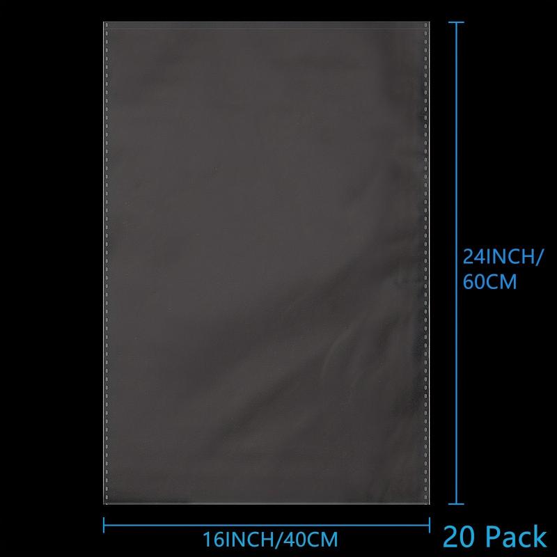 20 Large Clear Cellophane Bags for Baskets & Packaging