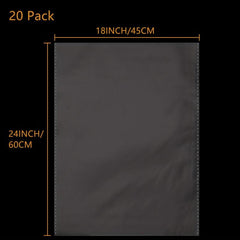 20 Large Clear Cellophane Bags for Baskets & Packaging