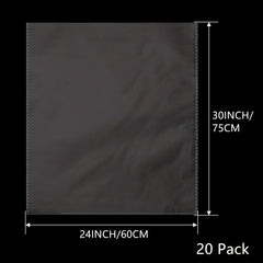 20 Large Clear Cellophane Bags for Baskets & Packaging