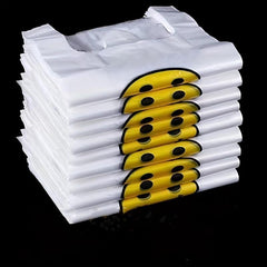 Eco Reusable Grocery Bag with Handle Thank You T-shirt Bag 50/100pcs