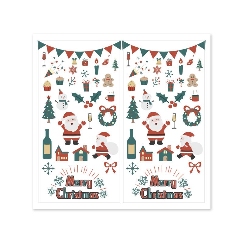 50pcs Merry Christmas Sticker & Baking Cake Label for Friends and Family