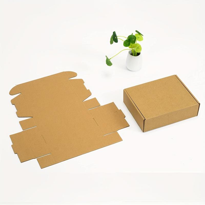 10 Small Mailer Boxes 16x10x3.05 cm Corrugated Cardboard Box