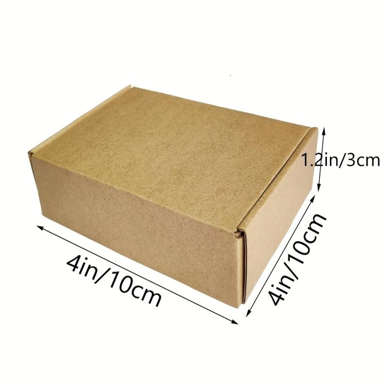 10 Small Mailer Boxes 16x10x3.05 cm Corrugated Cardboard Box