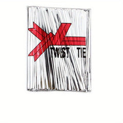 760pcs Metallic Twist Ties Metal Packaging Rope Wire Golden Sealing Tie 4mm
