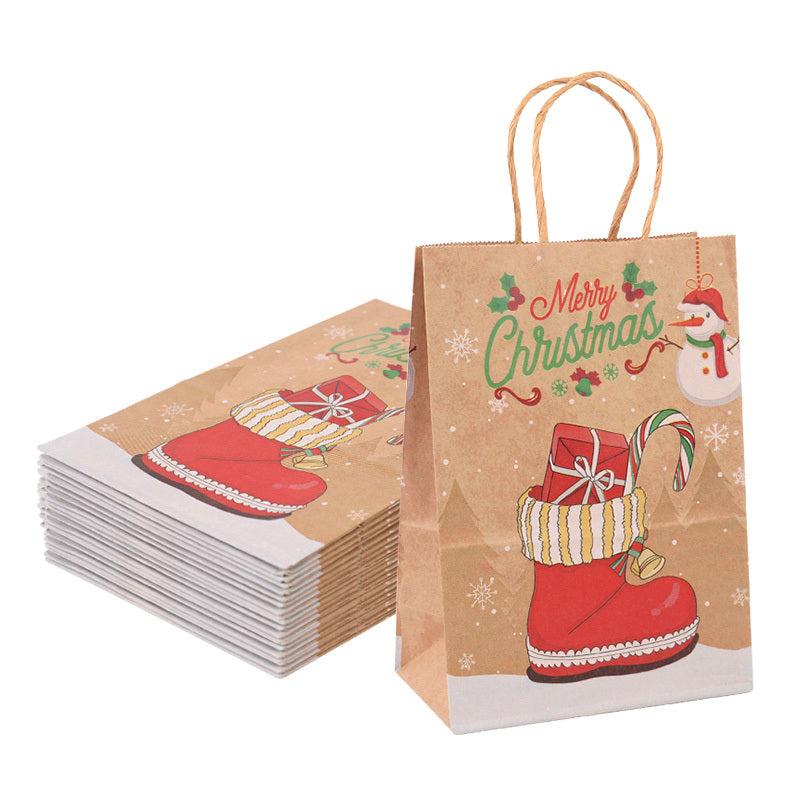 5pcs Christmas Bags Xmas Tree Candy Cookie Present Paper Bags