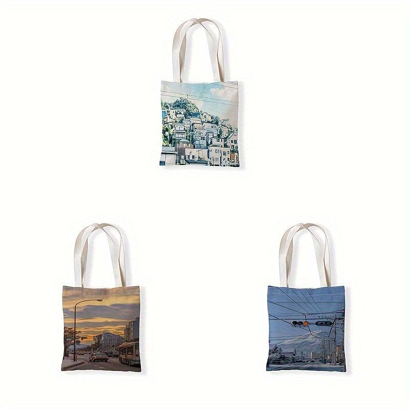 Japanese Street Pattern Shoulder Shopping Bag