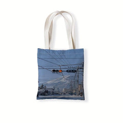 Japanese Street Pattern Shoulder Shopping Bag