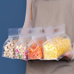 10pcs Reusable Food Storage Bags with Handles - Ideal for Nuts, Cereals, Fruits