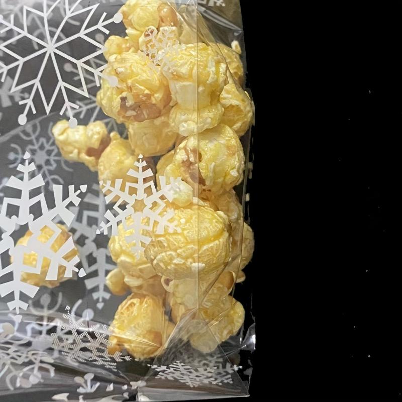 Snowflake Candy Bags Cellophane Gift Bags with Golden Tie