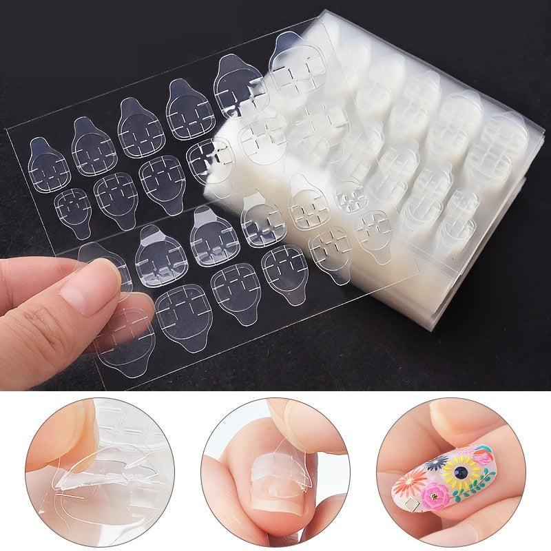 240pcs Adhesive Glue Tape for Press on Nail Tips Double Side Film False Nails