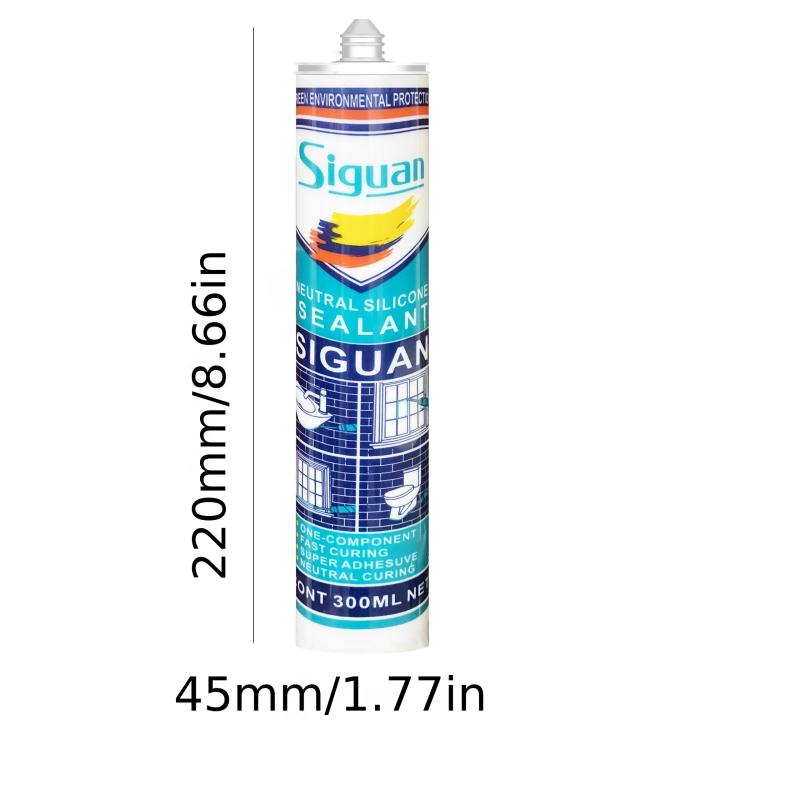 Waterproof 100% Silicone Sealant 10oz Cartridge - Clear/Grey