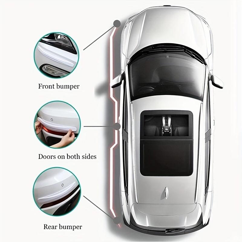 2pcs Car Bumper Protector Strip Guard Corner Protection Anti-collision Styling