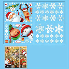 80pcs Christmas Snowflake Window Clings Stickers Xmas Decals Decorations