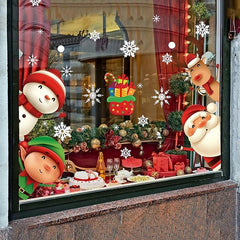 80pcs Christmas Snowflake Window Clings Stickers Xmas Decals Decorations