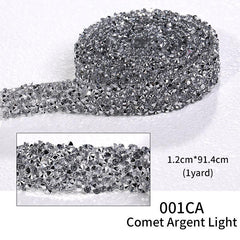 91m Rhinestone Ribbon With Artificial Diamond Trim for DIY Crafts