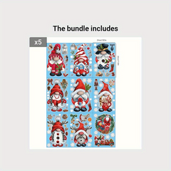 Christmas Window Clings Gnome Snowflake Window Stickers Decals Holiday Decor