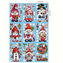 Christmas Window Clings Gnome Snowflake Window Stickers Decals Holiday Decor