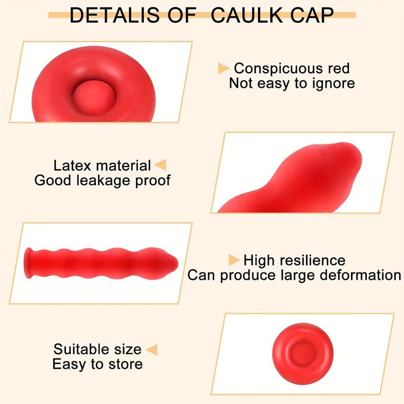 Caulk Cap Caulk Saver Caps - Red - 20/50pcs