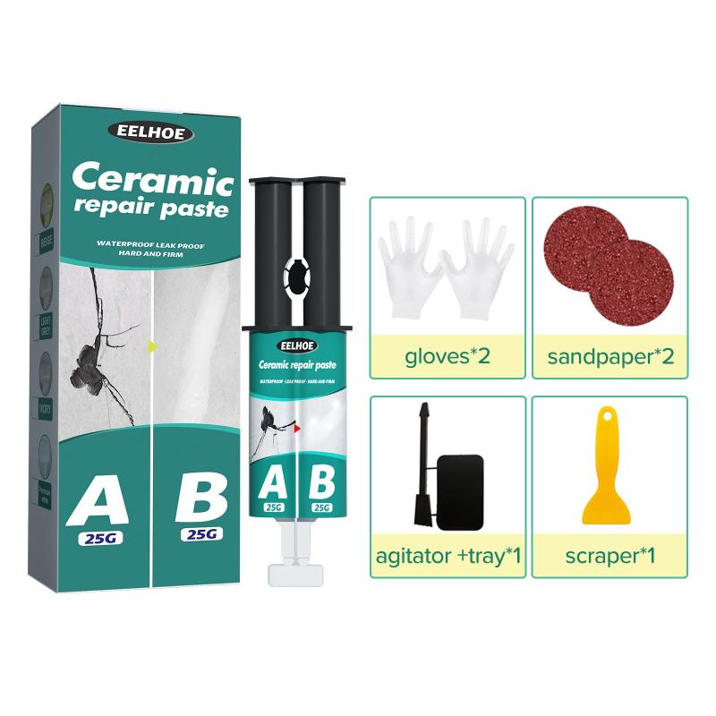 Easy Tile Repair AB Glue Set - Repair Cracks & Dents - Ceramic Repair Paste