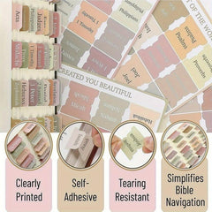 Bible Tabs Sticky Index Tabs Laminated 75 Tabs