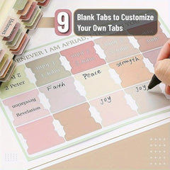 Bible Tabs Sticky Index Tabs Laminated 75 Tabs