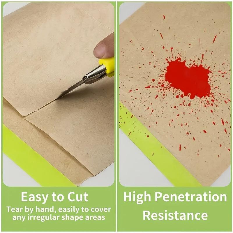 Pre-Taped Masking Paper for Painting 15.24m Tape and Drape Painters Paper