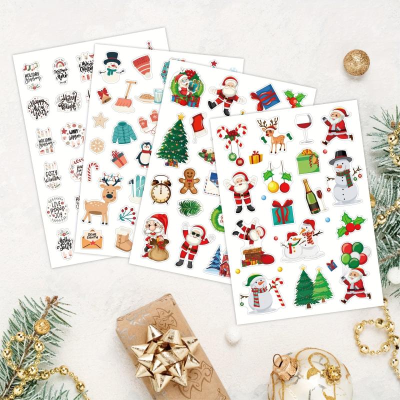 Christmas Stickers For Children Snowflakes DIY Party Decorations