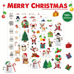 Christmas Stickers For Children Snowflakes DIY Party Decorations