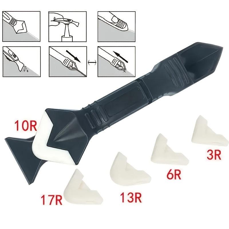 Metal Head Scraper Shovel Beauty Seam Tool Glass Glue Seam Cleaning Set