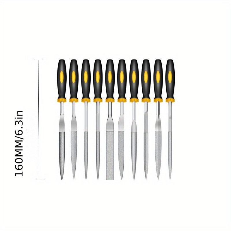 10pcs Diamond Assorted Files Various Shape Raft Needle Rasper Metal Cutting Tool