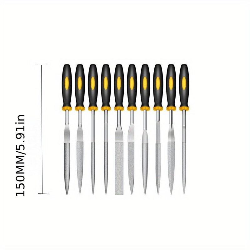 10pcs Diamond Assorted Files Various Shape Raft Needle Rasper Metal Cutting Tool