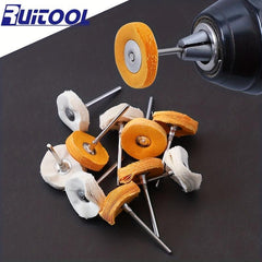10pcs Cloth Polishing Wheels 3mm Shank Buffer Pads for Metal Jewelry Polishing